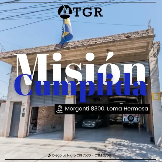 Su placa «Misión cumplida» de Morganti 8300, Loma Hermosa